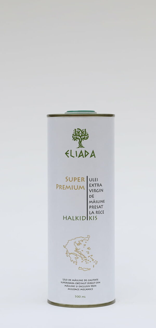 Eliada- Ulei extravirgin Eliada SuperPremium, canistră 500 ml, aciditate 0,26