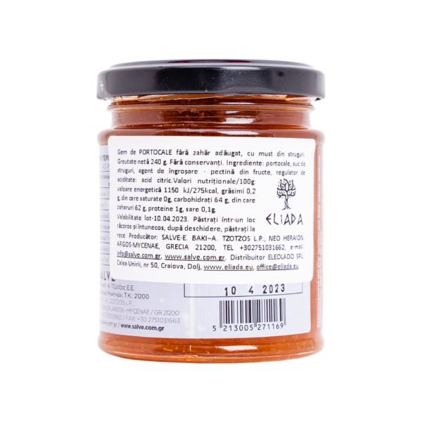 Ulei de masline - Eliada- Gem de PORTOCALE fără zahăr, 240 g