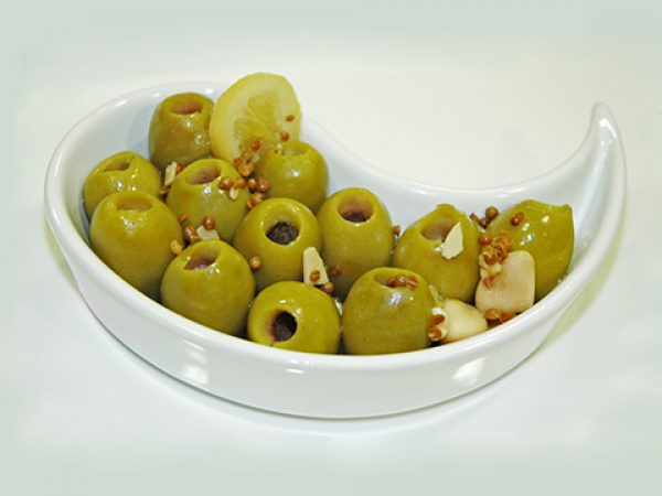 Eliada- Măsline verzi fără sâmburi marinate cu ghimbir, coriandru și mentă