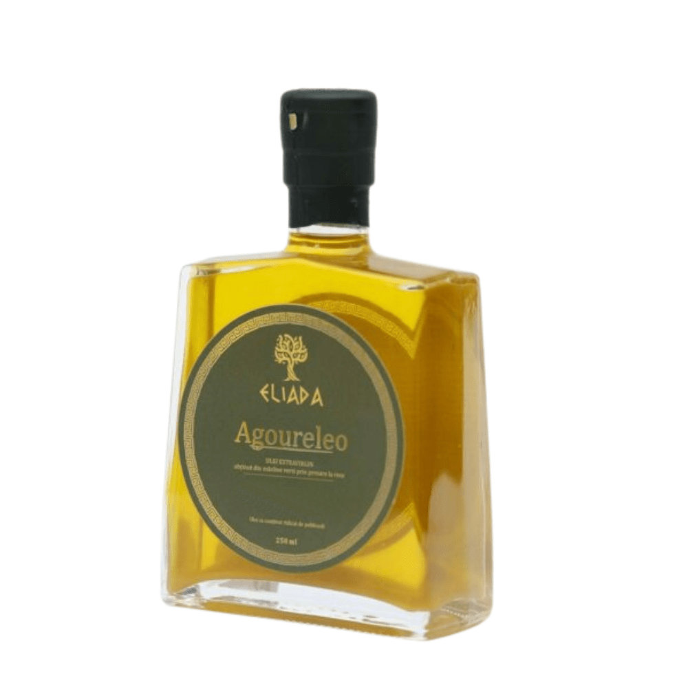 Ulei de Masline Extravirgin agoureleo (recoltă timpurie), 2022, 250 ml - Ulei de Masline Extravirgin și Comori Gastronomice - Eliada Ulei de Masline Extravirgin agoureleo (recoltă timpurie), 2022, 250 ml