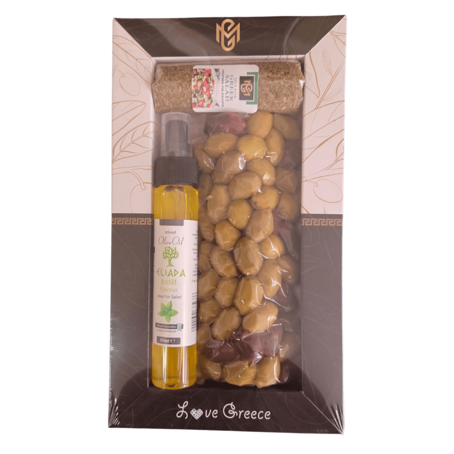 Set ulei infuzat, mix condimente, măsline kalamon