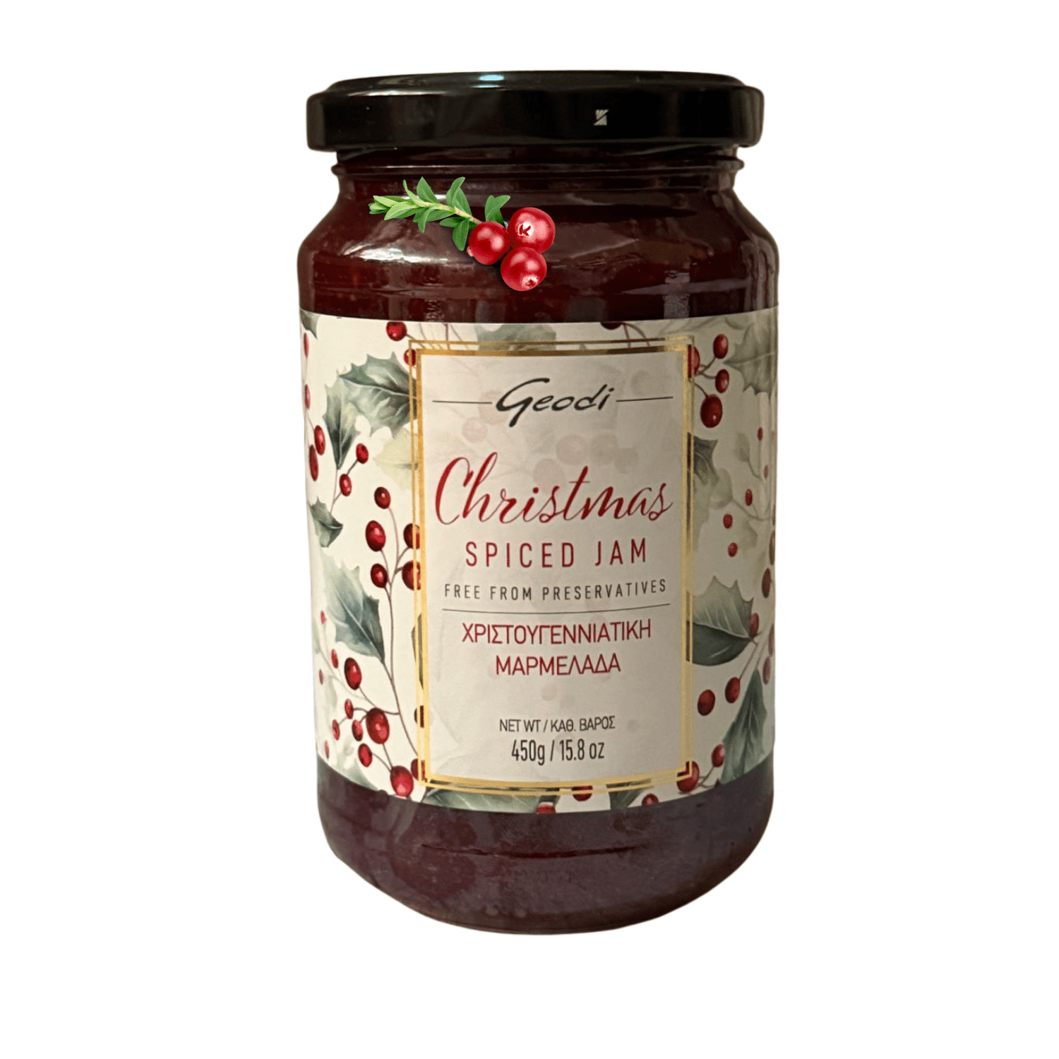 Gem de căpșuni, merișoare cu arome de Crăciun