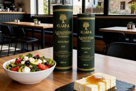 Ulei de Măsline Extravirgin și Comori Gastronomice - Eliada- Ulei Agoureleo Nefiltrat 2025 – ulei din recoltă timpurie, în ediție limitată -15%